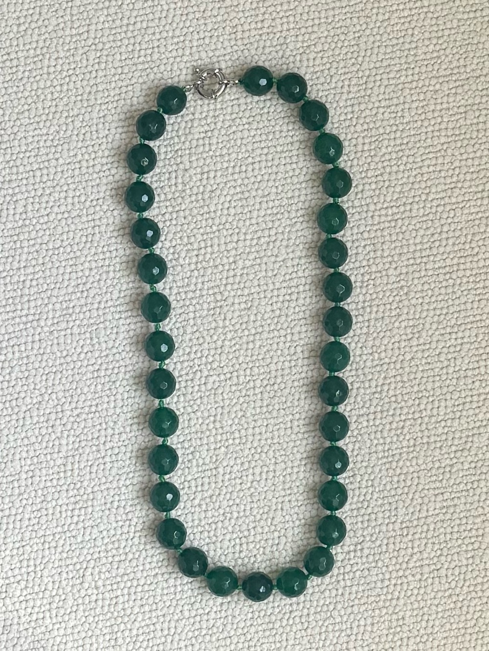 NWOT Tuckernuck Multifaceted Green Jade Necklace